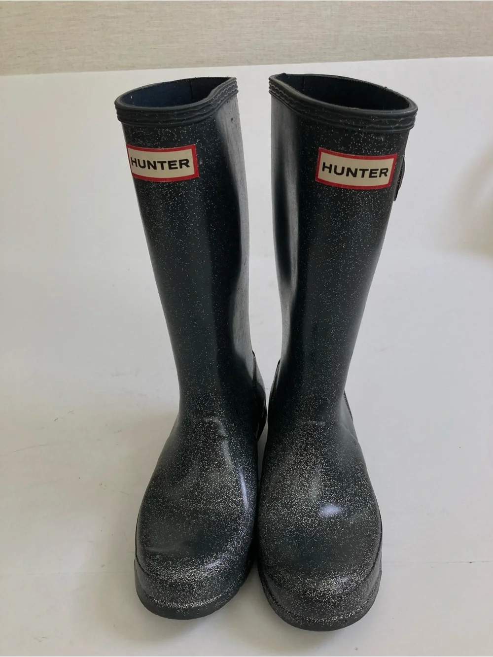 Hunter Big Kids Original Giant Glitter Rain Boots size 3 Multi Color glitter